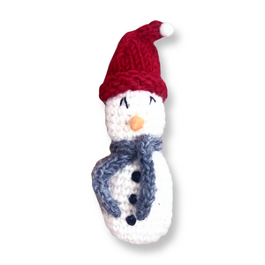 Newborn Knitted Snowman Stuffy